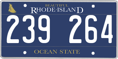 RI license plate 239264