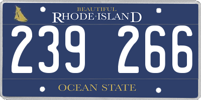 RI license plate 239266