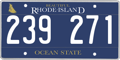 RI license plate 239271
