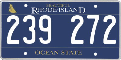 RI license plate 239272