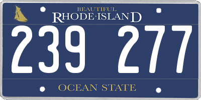 RI license plate 239277
