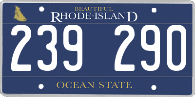 RI license plate 239290