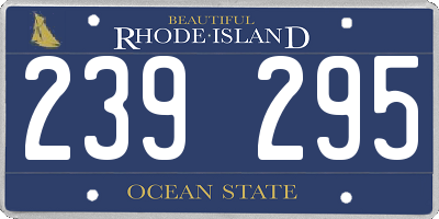 RI license plate 239295
