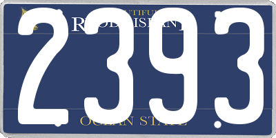 RI license plate 2393