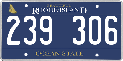 RI license plate 239306