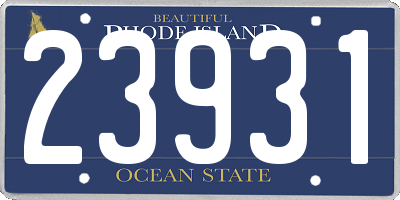 RI license plate 23931