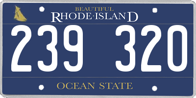 RI license plate 239320