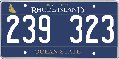 RI license plate 239323