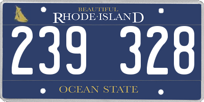 RI license plate 239328