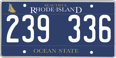 RI license plate 239336
