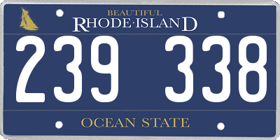 RI license plate 239338