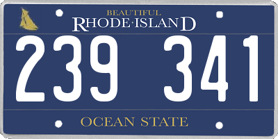 RI license plate 239341