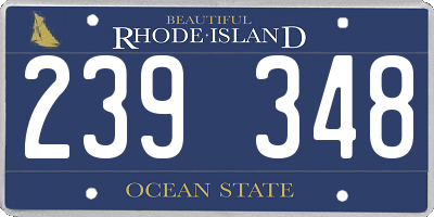 RI license plate 239348