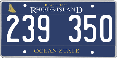 RI license plate 239350