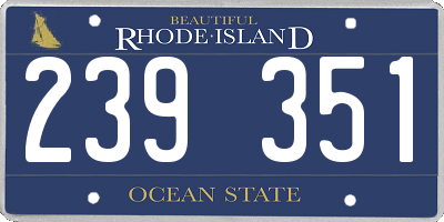 RI license plate 239351