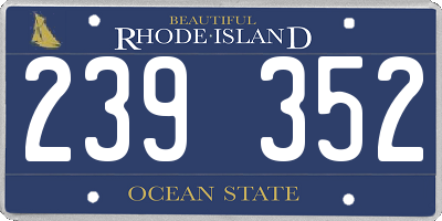 RI license plate 239352