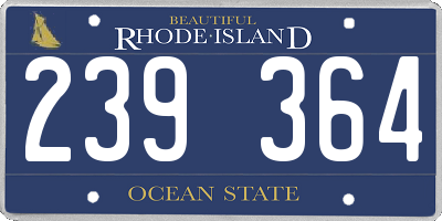 RI license plate 239364