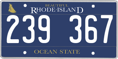 RI license plate 239367