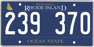 RI license plate 239370