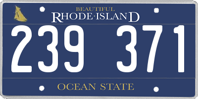 RI license plate 239371