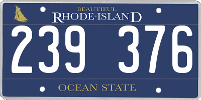 RI license plate 239376