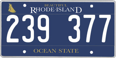 RI license plate 239377