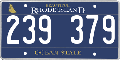 RI license plate 239379