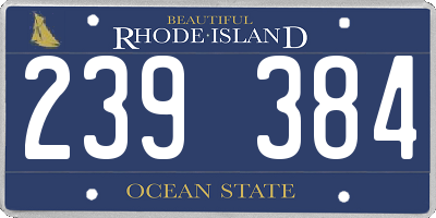 RI license plate 239384
