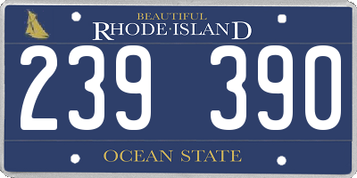 RI license plate 239390