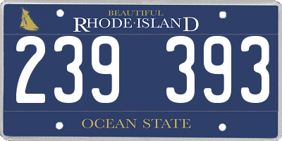 RI license plate 239393