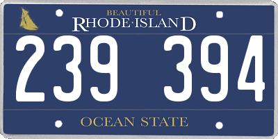 RI license plate 239394