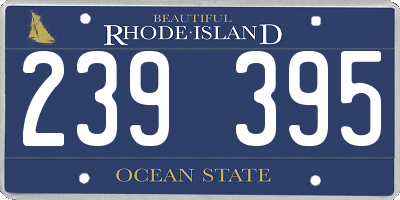 RI license plate 239395
