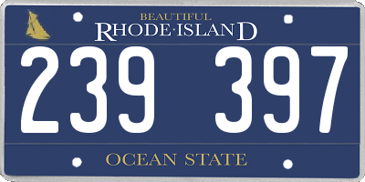 RI license plate 239397