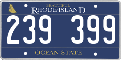 RI license plate 239399