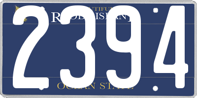 RI license plate 2394