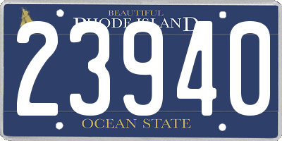 RI license plate 23940