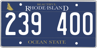 RI license plate 239400