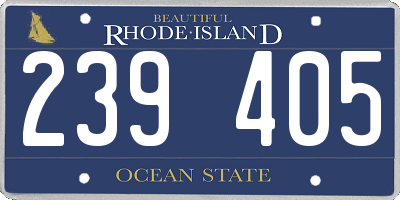 RI license plate 239405