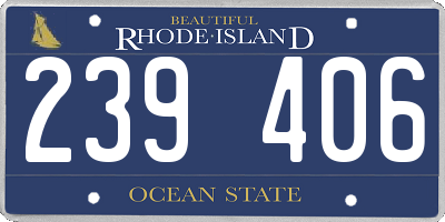 RI license plate 239406