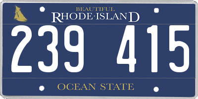 RI license plate 239415