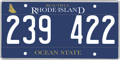 RI license plate 239422
