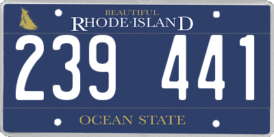 RI license plate 239441