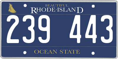 RI license plate 239443