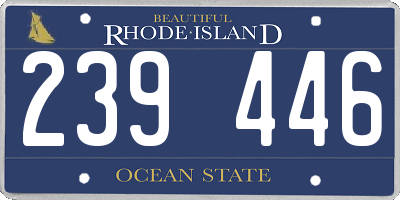 RI license plate 239446