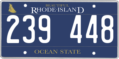 RI license plate 239448