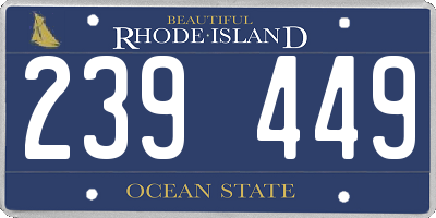 RI license plate 239449