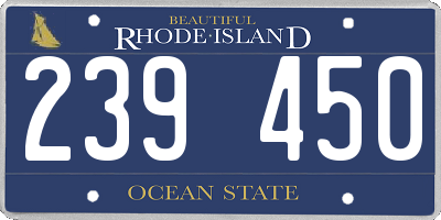 RI license plate 239450