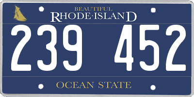 RI license plate 239452
