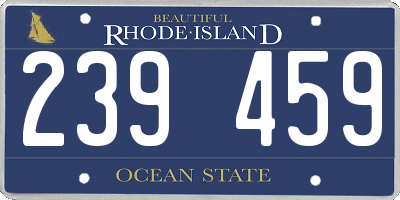 RI license plate 239459