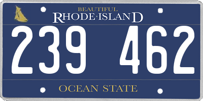RI license plate 239462